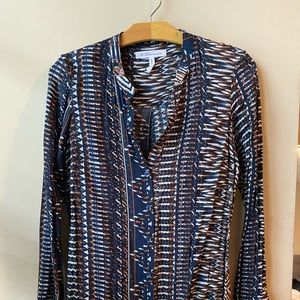 Bcbg Generation Multi Print Button Down Tunic - Xs